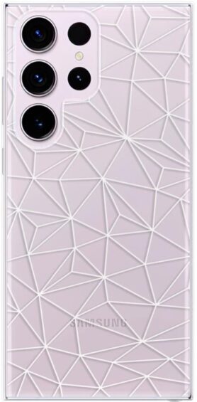 iSaprio Abstract Triangles 03 pro white pro Samsung Galaxy S23 Ultra