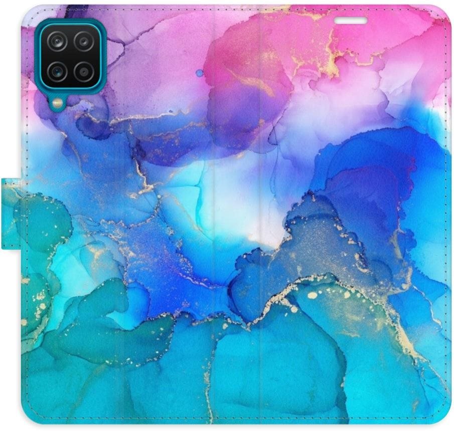 iSaprio flip pouzdro BluePink Paint pro Samsung Galaxy A12
