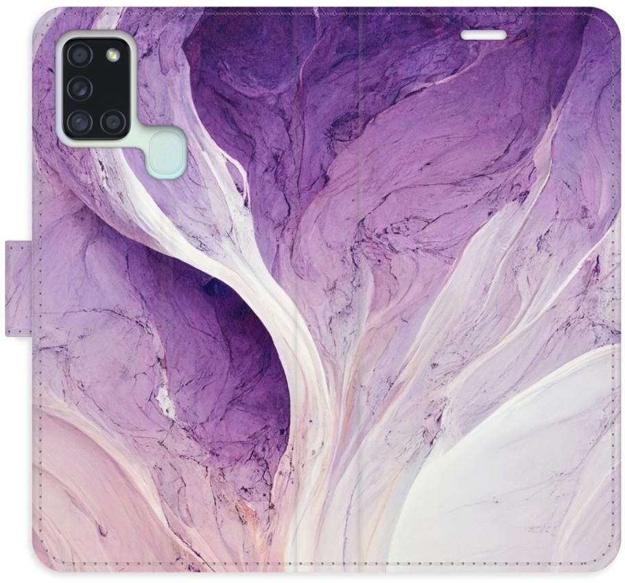 iSaprio flip pouzdro Purple Paint pro Samsung Galaxy A21s