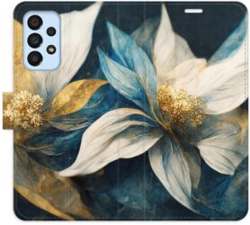 iSaprio flip pouzdro Gold Flowers pro Samsung Galaxy A33 5G