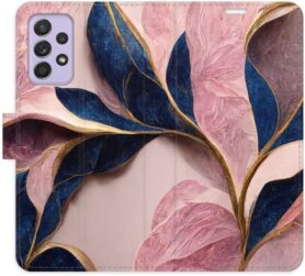iSaprio flip pouzdro Pink Leaves pro Samsung Galaxy A52 / A52 5G / A52s
