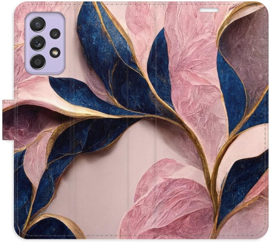 iSaprio flip pouzdro Pink Leaves pro Samsung Galaxy A52 / A52 5G / A52s