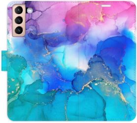 iSaprio flip pouzdro BluePink Paint pro Samsung Galaxy S21