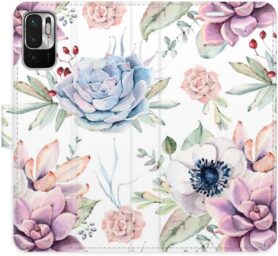 iSaprio flip pouzdro Succulents Pattern pro Xiaomi Redmi Note 10 5G