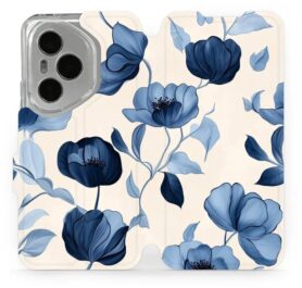 Mobiwear Flip knížkové pro Honor 400 Pro - Modré květy