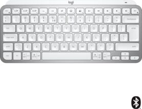 Logitech MX Keys Mini Minimalist Wireless Illuminated Keyboard, Pale Grey - US INTL