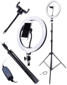 MG Ring Light kruhové + stativ 2,2 m, černé