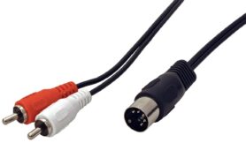 OEM Kabel audio DIN5pin(M) -> 2x cinch, 1,5m