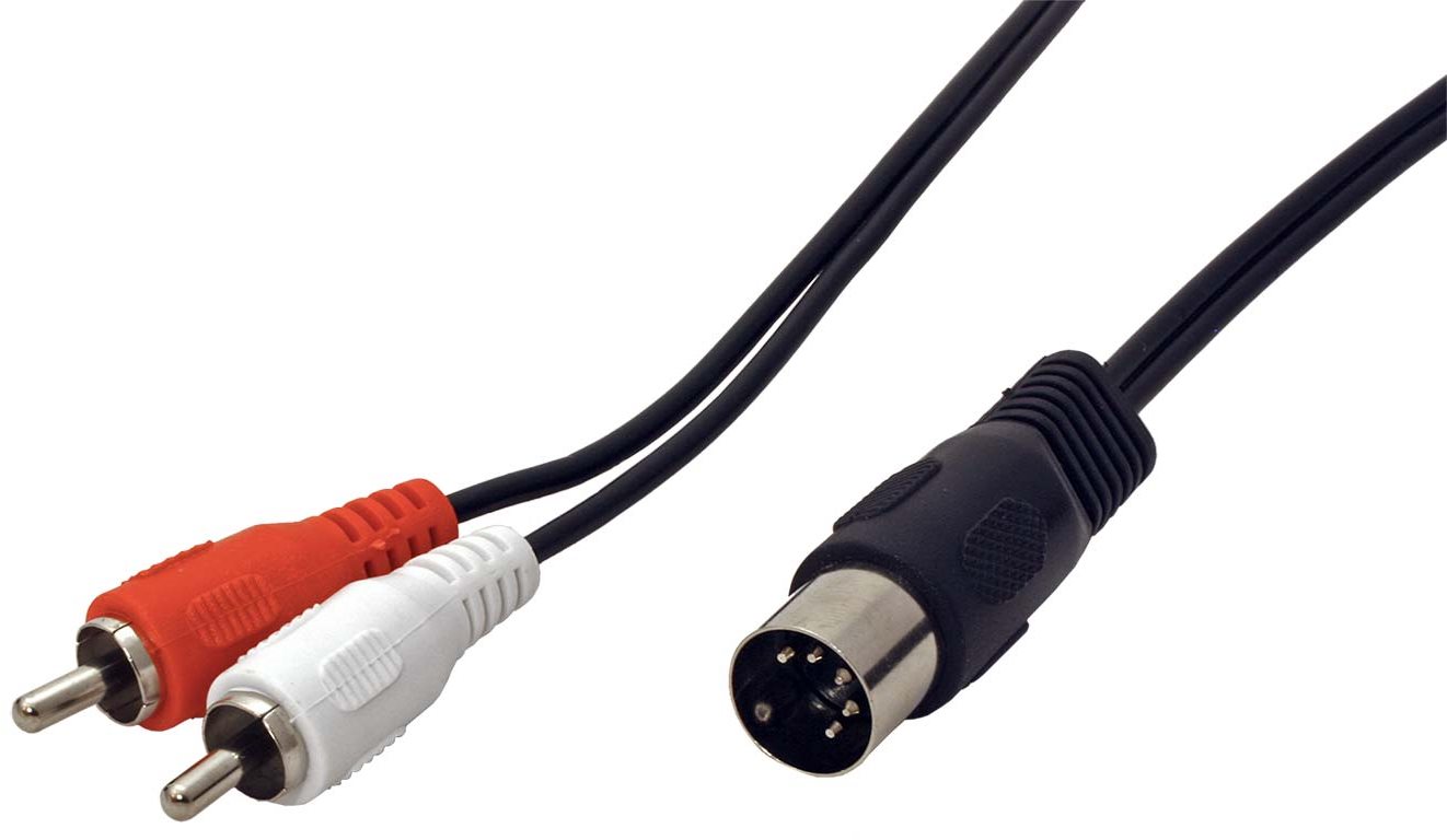 OEM Kabel audio DIN5pin(M) -> 2x cinch, 1,5m