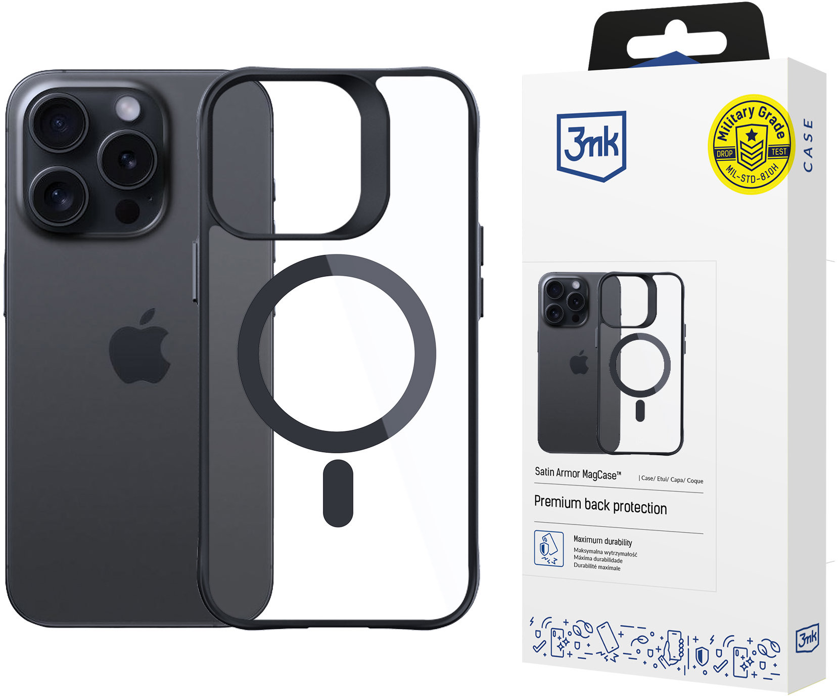3MK Satin Armor MagCase pro iPhone 15 Pro Max