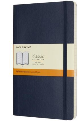 MOLESKINE L, měkké desky, linkovaný, modrý