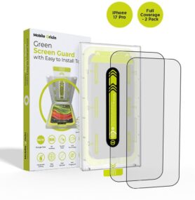 Mobile Origin Screen Guard With Easy Applicator Full Coverage 2 Pack iPhone 17 Pro