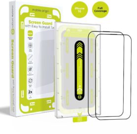 Mobile Origin Screen Guard With Easy Applicator 2 Pack iPhone 16