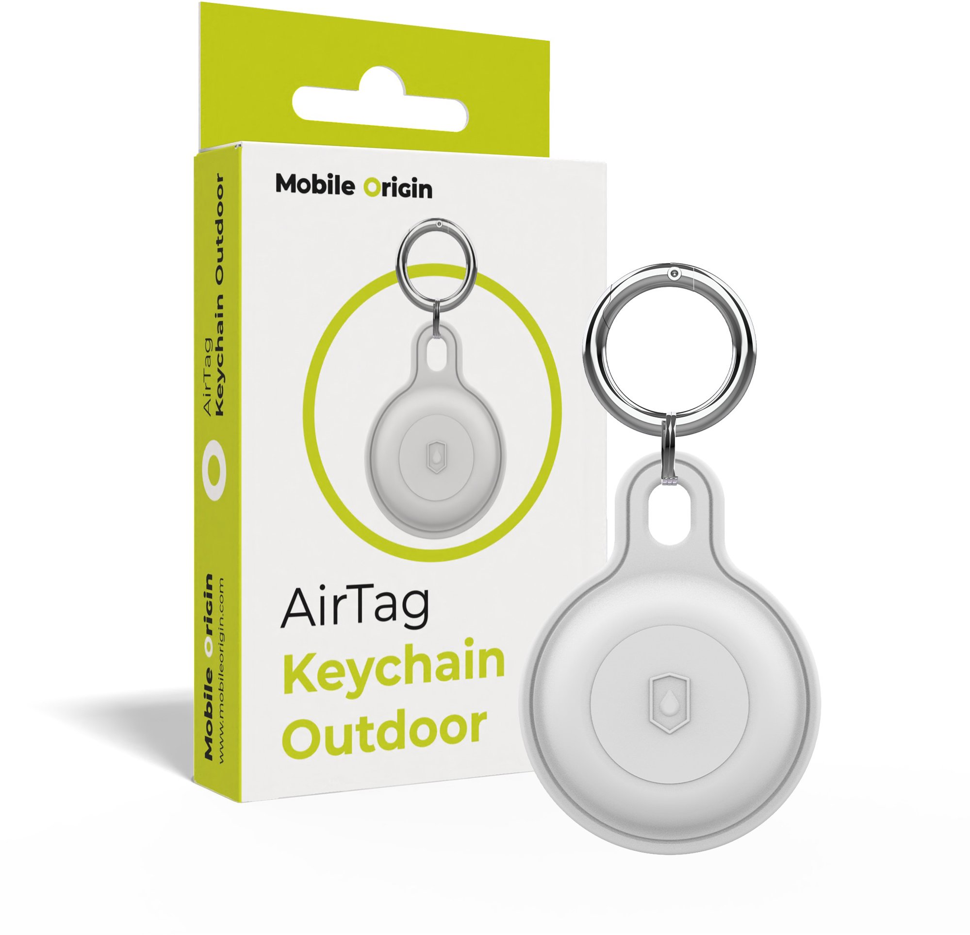 Mobile Origin Airtag Outdoor KeyChain White