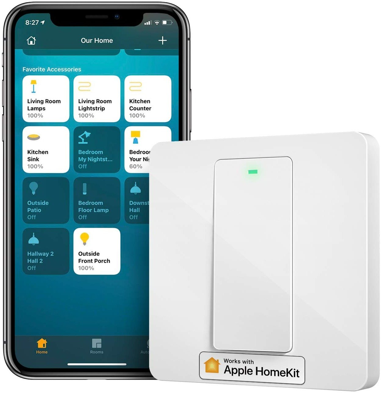 Meross Smart Wi-Fi Wall Switch 2 way Touch Button