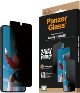 PanzerGlass Privacy Samsung Galaxy S26 s instalačním rámečkem