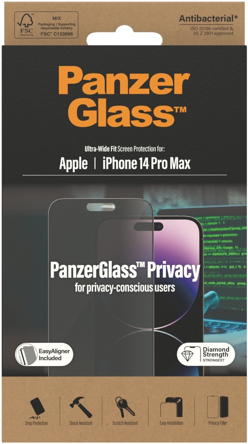 PanzerGlass Privacy Apple iPhone 14 Pro Max s instalačním rámečkem