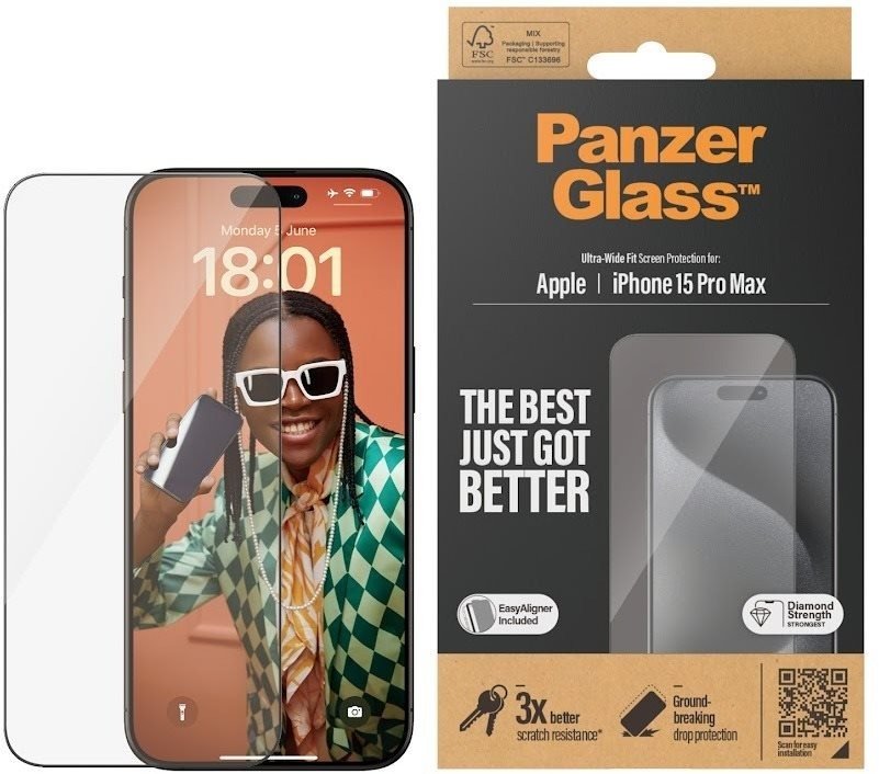 PanzerGlass Apple iPhone 15 Pro Max s instalačním rámečkem