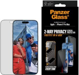 PanzerGlass Privacy Apple iPhone 17 Pro Max Pro s bezprašným aplikačním boxem