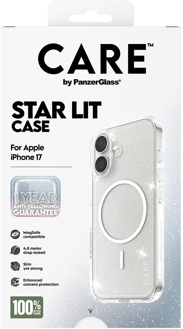 PanzerGlass CARE kryt Apple iPhone 17 Star Lit třpytivý/bílý MagSafe