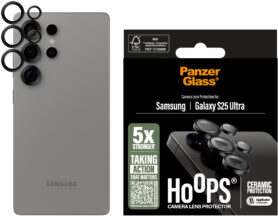 PanzerGlass Hoops Ceramic Samsung Galaxy S25 Ultra černé ochranné kroužky pro čočky fotoaparátu