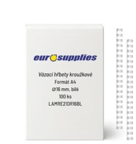EUROSUPPLIES A4 16 mm bílý - balení 100 ks