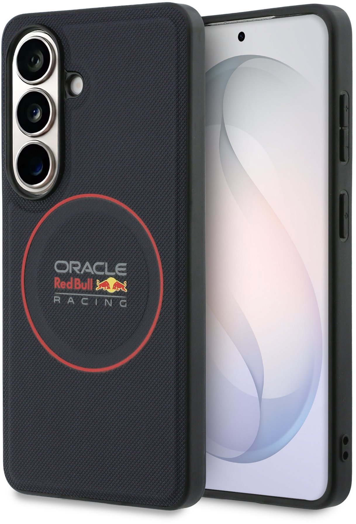 Red Bull PU Leather Meshed Red Ring Magnetic Zadní Kryt pro Samsung Galaxy S26+ Navy