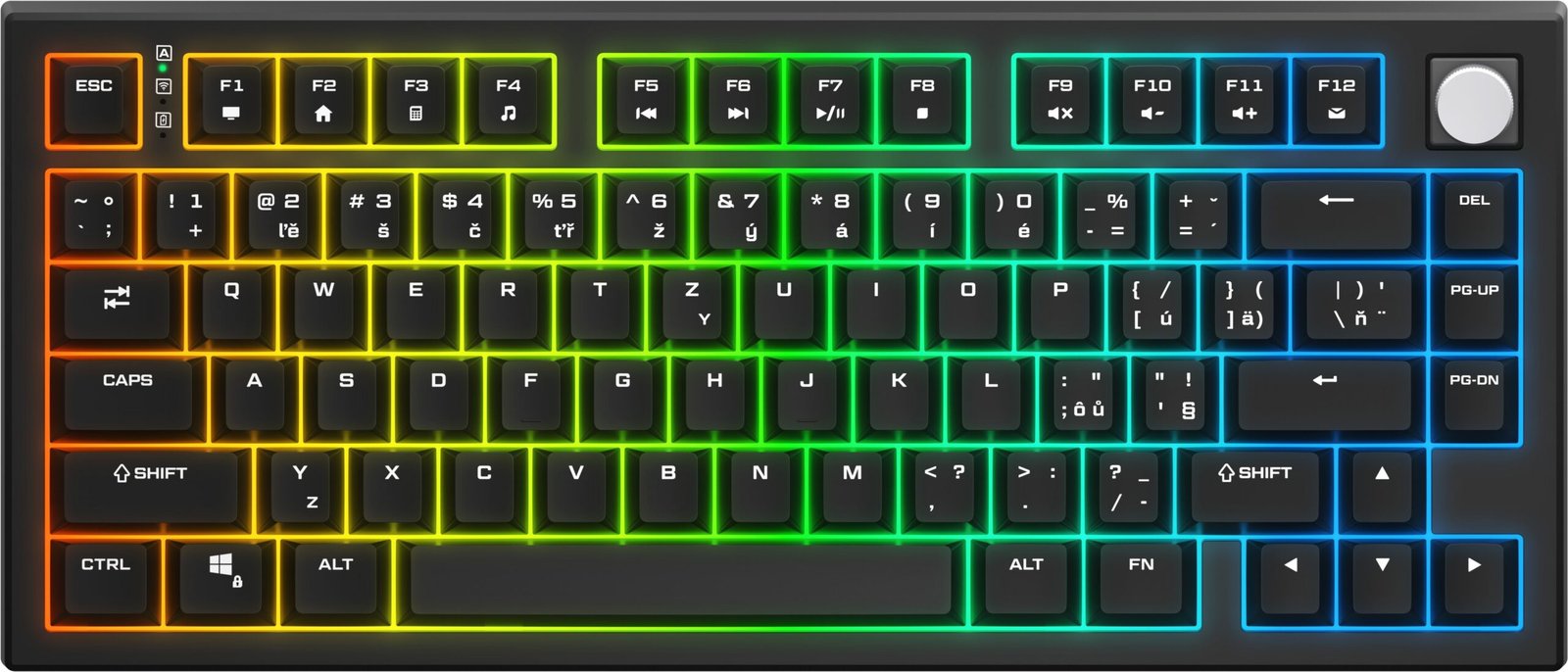 Rapture UNIFORM Wireless, Gateron G Pro 3.0 Red, černá - CZ/SK