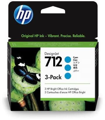 HP 3ED77A č. 712 azurová multipack