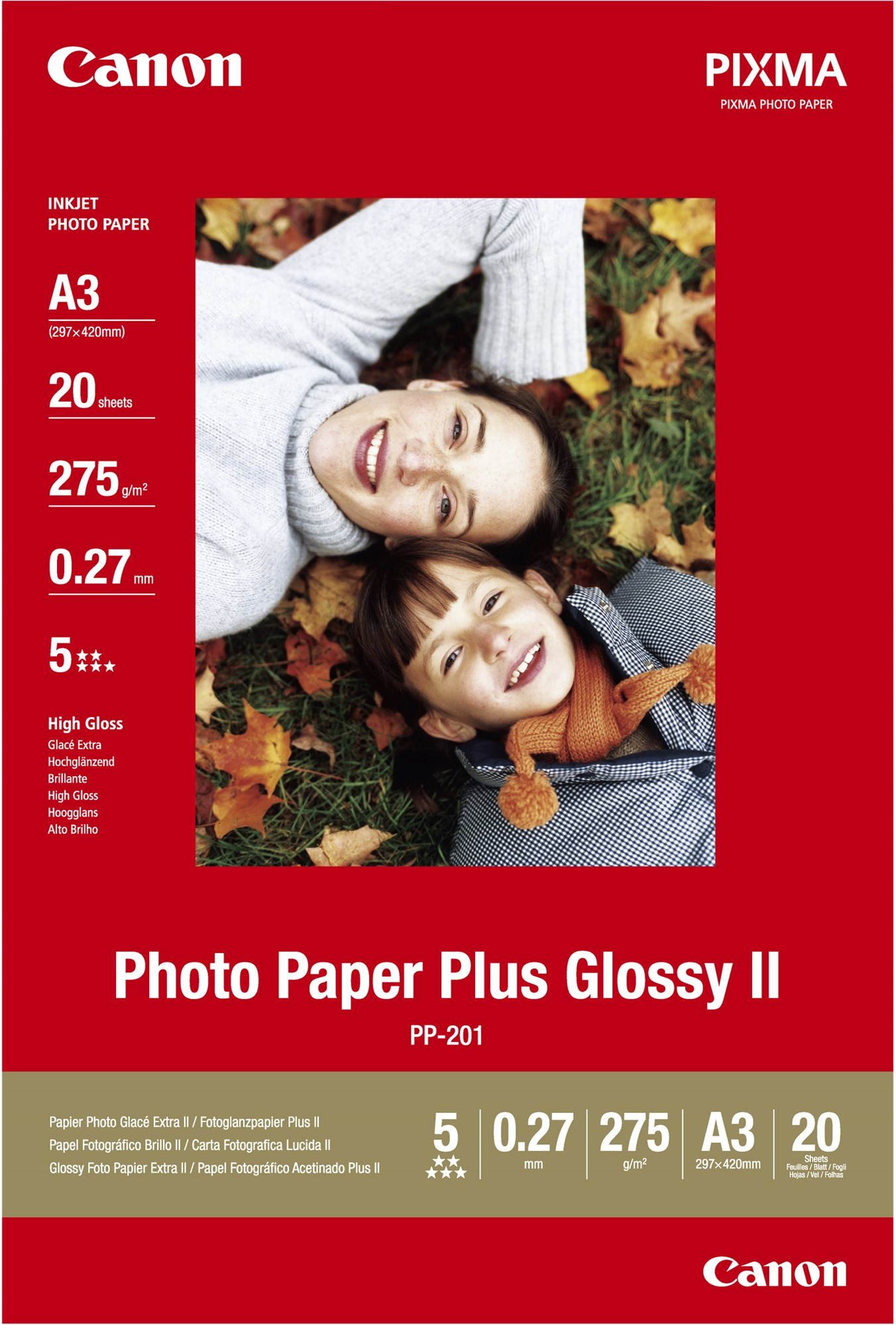 Canon papíry PP-201 A3 lesklé