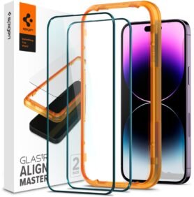 Spigen tR Align Master 2 Pack FC Black iPhone 14 Pro