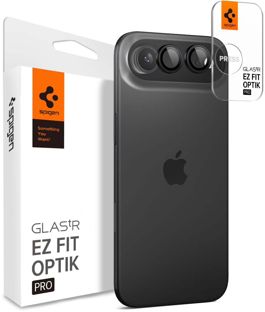 Spigen Glass tR EZ Fit Optik Pro 2 Pack Black - iPhone Air