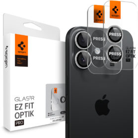 Spigen Glass tR EZ Fit Optik Pro 2 Pack Silver iPhone 17