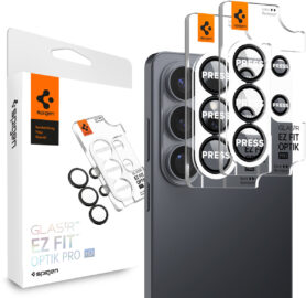 Spigen Glass tR EZ Fit Optik Pro HD 2 Pack Black Samsung Galaxy S26