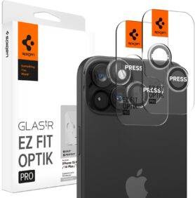 Spigen Glass tR EZ Fit Optik Pro 2 Pack Crystal Clear iPhone 15/15 Plus/14/14 Plus