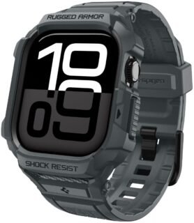 Spigen Rugged Armor Pro 2 Apple Watch 11 46mm Dark Gray