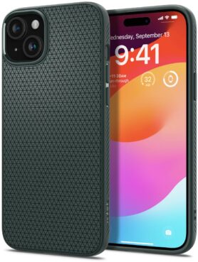 Spigen Liquid Air Abyss Green iPhone 15