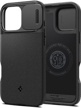 Spigen Optik Armor MagSafe Black iPhone 16 Pro Max