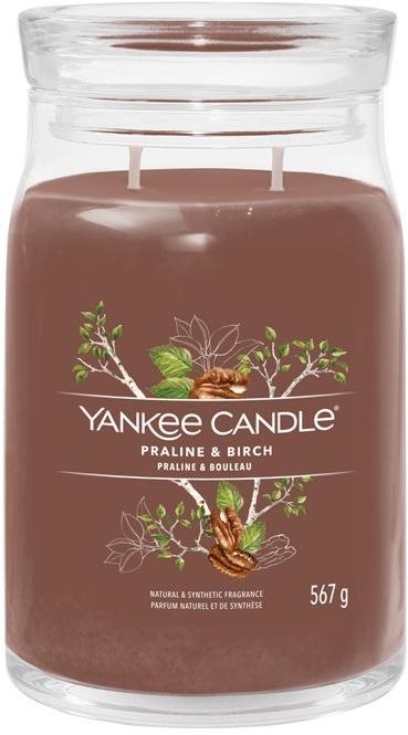 YANKEE CANDLE Signature sklo 2 knoty Praline & Birch 567 g