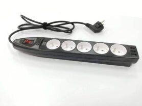 IN Přepěťová ochrana s 5 zásuvkami a 3 USB