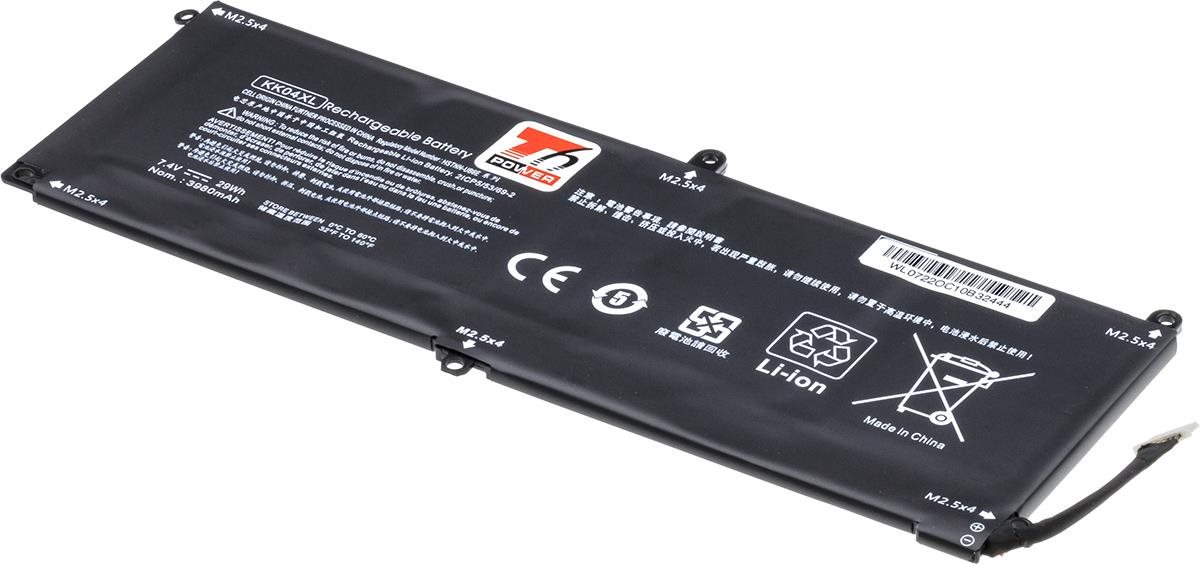 T6 Power pro notebook Hewlett Packard KK04XL, Li-Poly, 7,4 V, 3980 mAh (29 Wh), černá