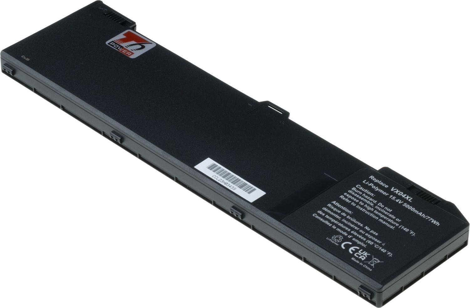 T6 Power pro Hewlett Packard ZBook 15 G5, Li-Ion, 15,4 V, 5000 mAh (77 Wh), černá