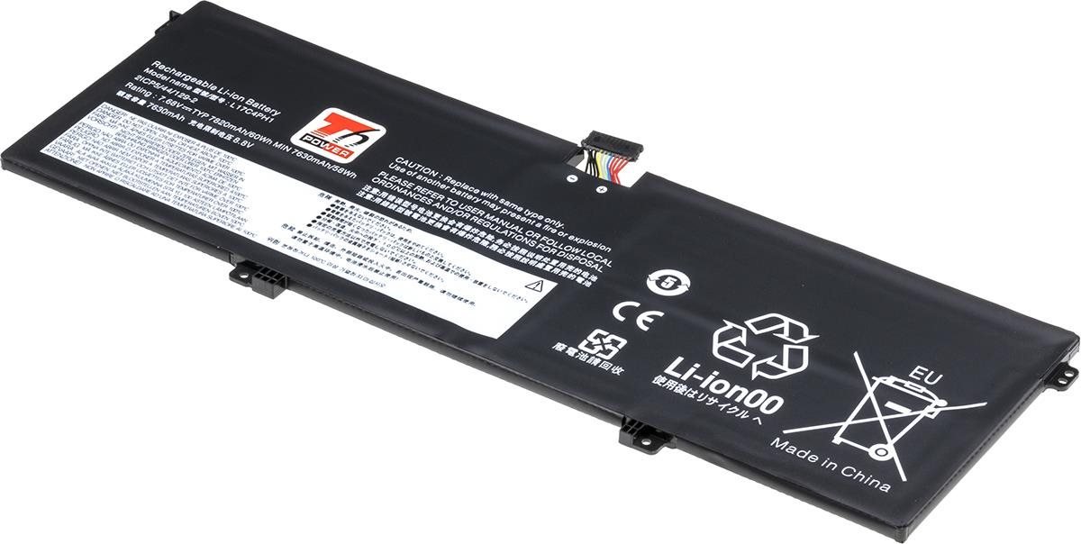 T6 Power pro notebook Lenovo L17M4PH1, Li-Poly, 7,68 V, 7820 mAh (60 Wh), černá