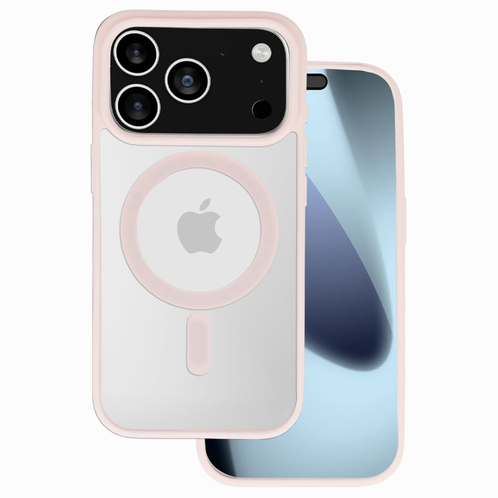 TopQ Acrylic Color Magsafe pro iPhone 17 Pro light pink