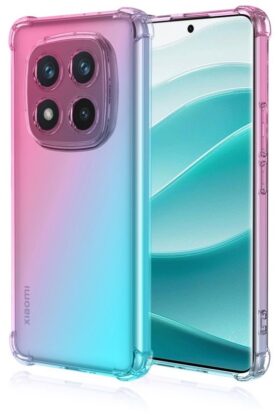 TopQ Kryt Xiaomi Redmi Note 14 Pro+ 5G Shock duhový mentolovo-růžový 136943