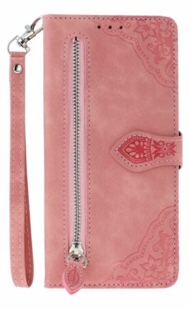 TopQ Pouzdro Xiaomi Redmi Note 14 5G knížkové se zipem růžové 136679