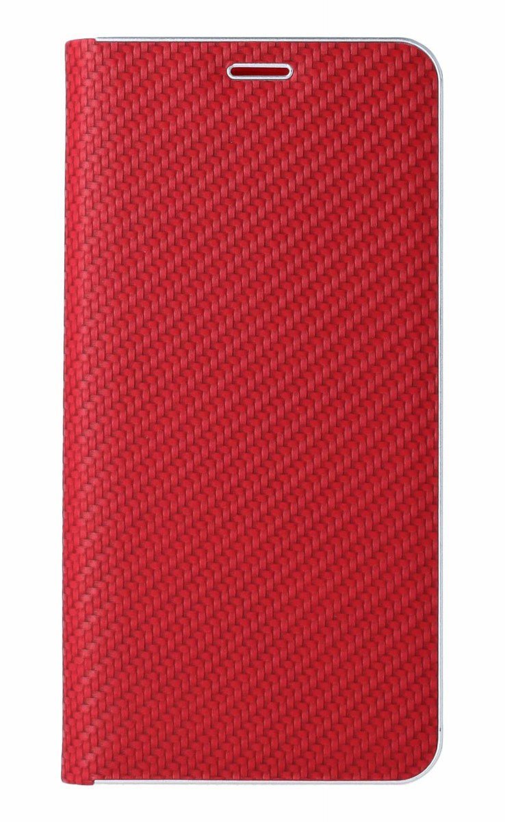 TopQ Pouzdro Xiaomi Redmi Note 14 Pro+ 5G knížkové Luna Carbon Book červené 136985