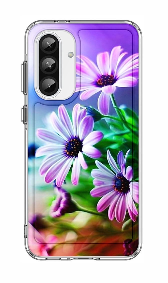 TopQ Kryt Image Samsung A36 pevný Fialové květy 138592