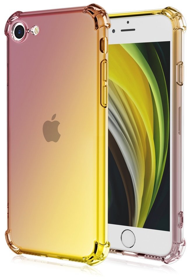 TopQ Kryt iPhone 16e Shock duhový purpurovo-žlutý 138407