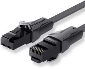 Vention Flat Cat.6 UTP Patch Cable 30m Black